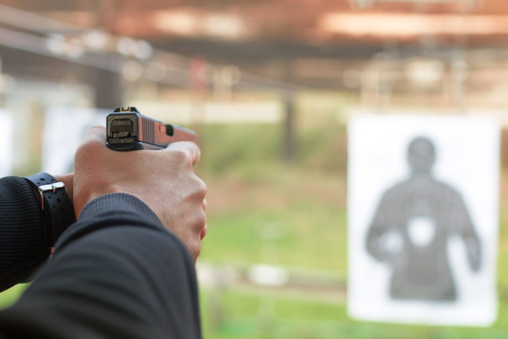 Shooting Pistol at Range - Texas Online LTC